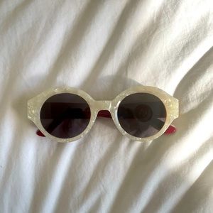 Retro white & red sunglasses